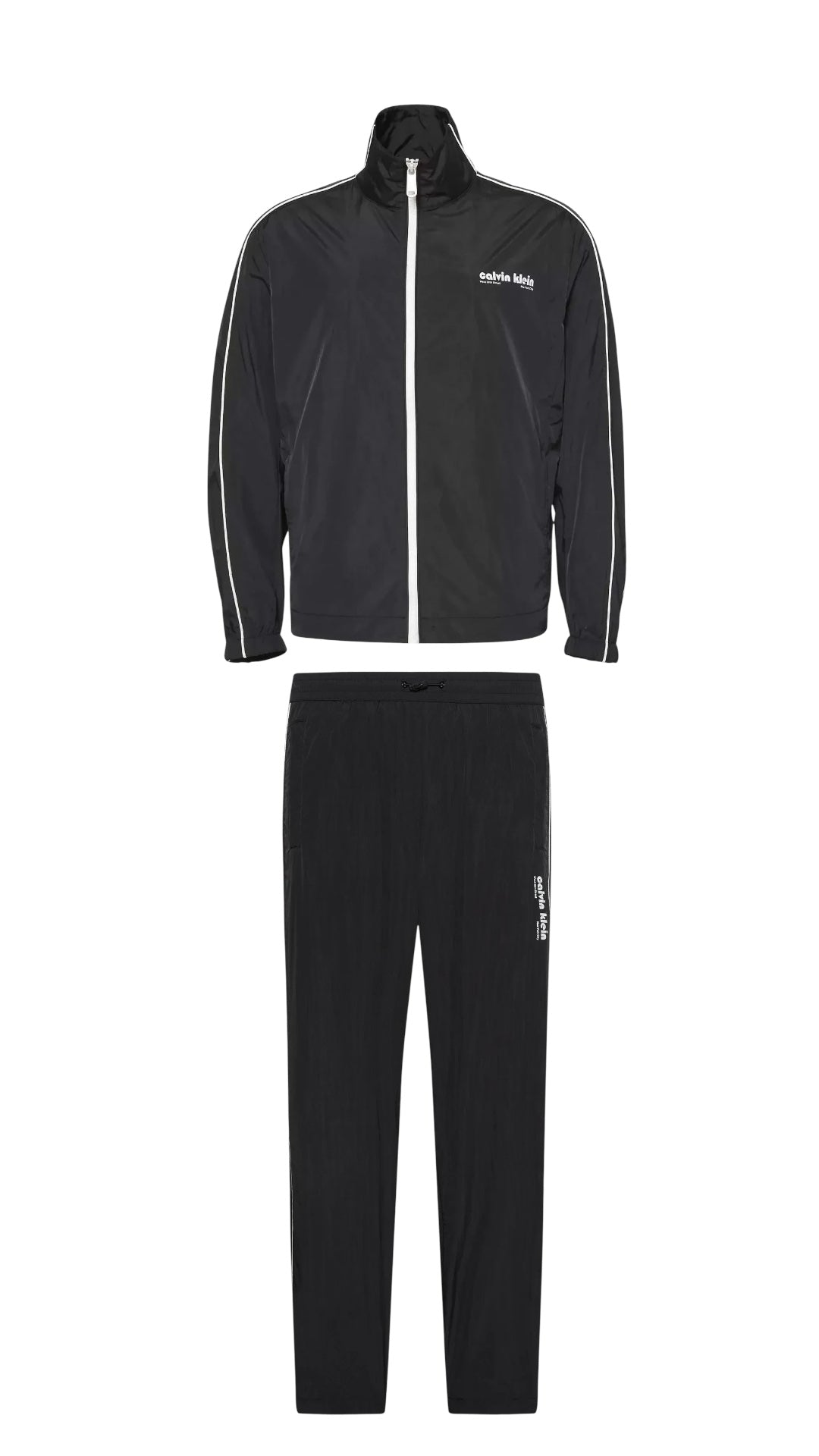 CALVIN KLEIN tuta in Microfibra nera