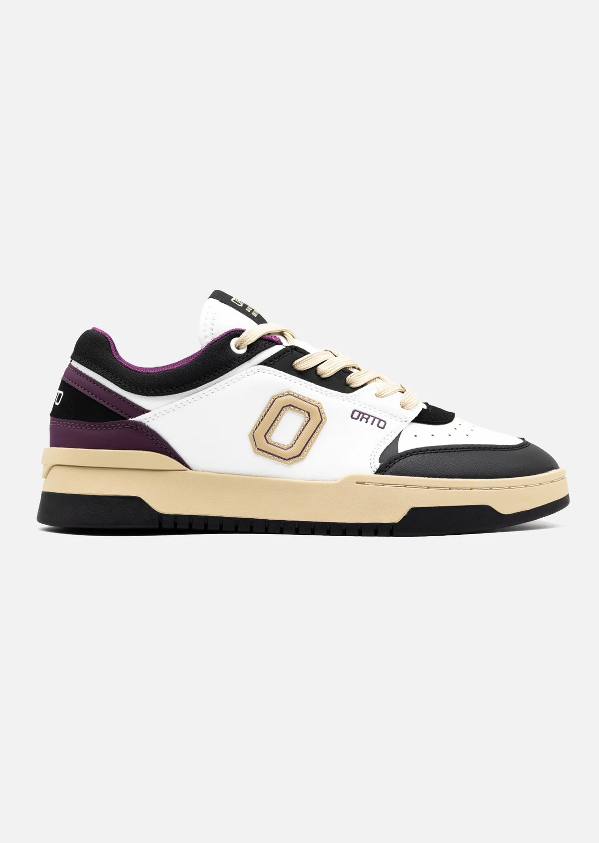 Byorto ORTO Sneakers In Pelle Bianca/Nera/Prugna - Scarpe - Tommaseo Clothing