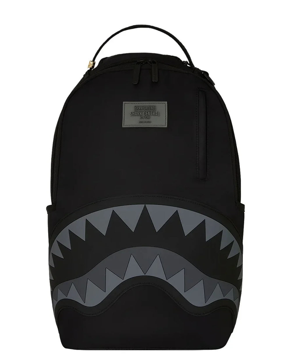 SPRAYGROUND Zaino In Pelle Shark Central Nylon Nero/Grigio