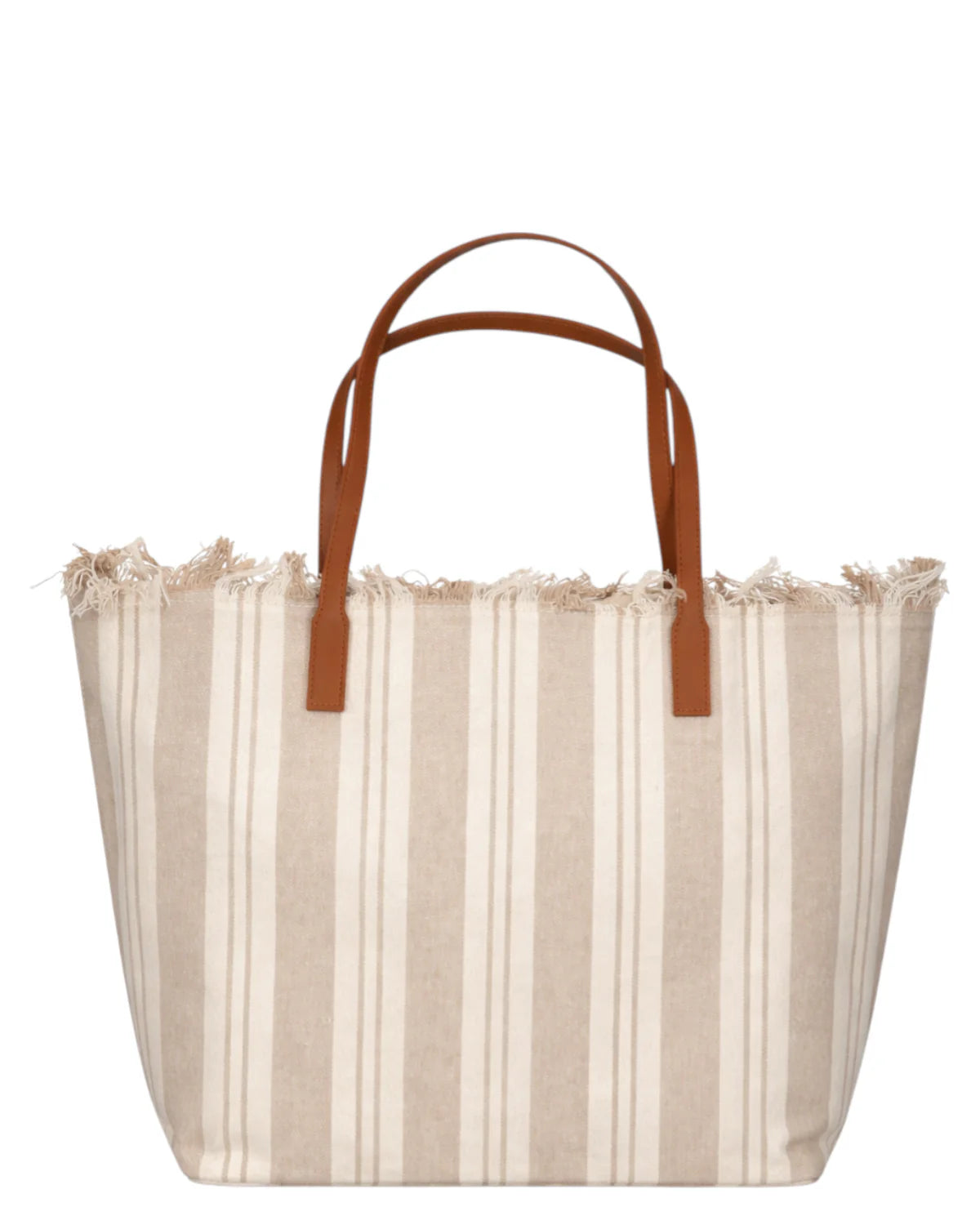 Saint Barth Saint Barth Borsa Shopper City IN Canvaz A Righe Beige - foto 2 - Tommaseo Clothing