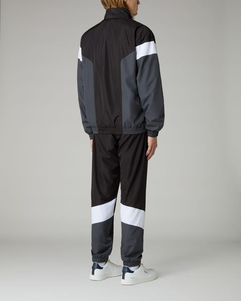 AUSTRALIAN Tuta Smash Nocturna Leggera In Microfibra Con Zip Nero/Bianco