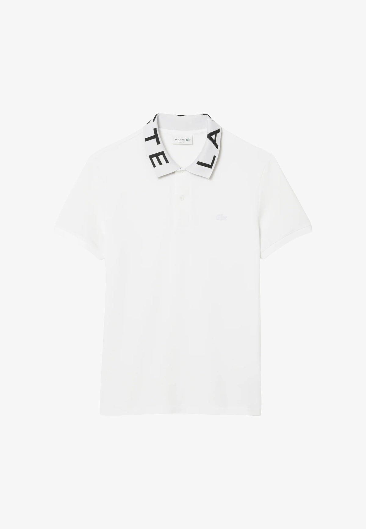 LACOSTE Polo Con Scritta Sul Collo Bianca