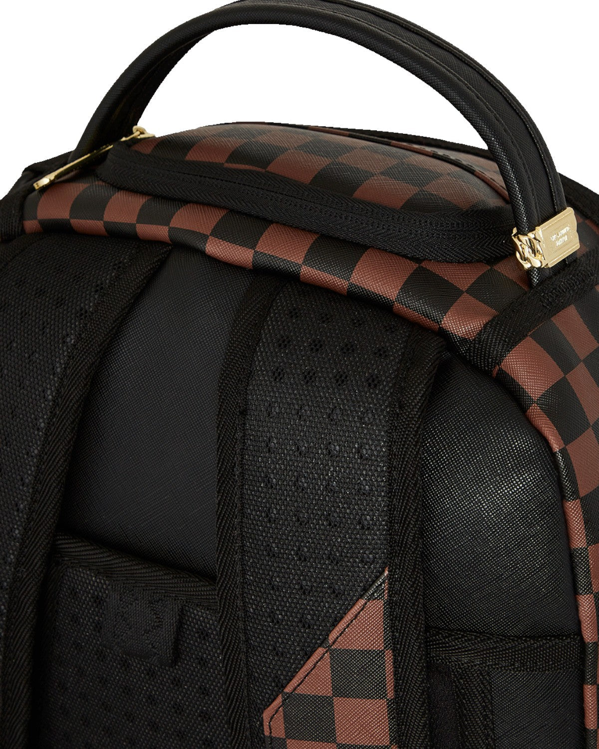 SPRAYGROUND Zaino In Pelle Richie Rich Gold Sharkmouth