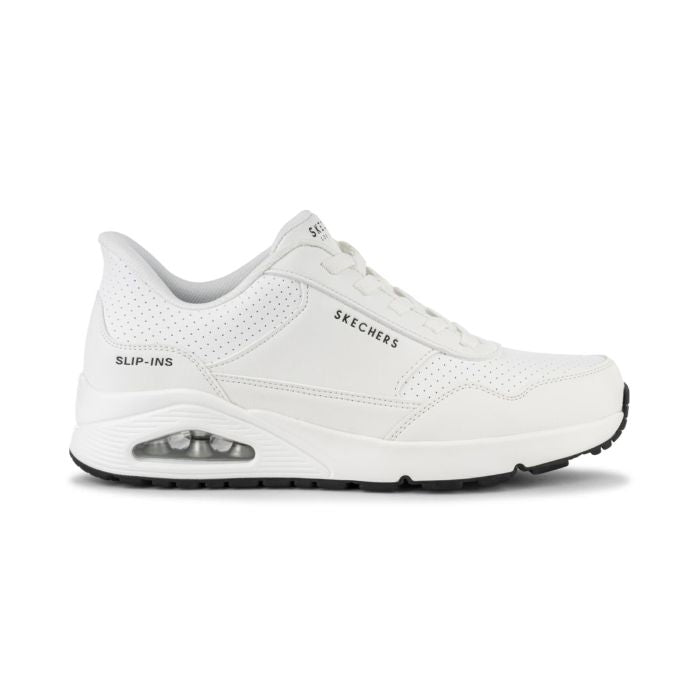skechers air cooled memory foam white