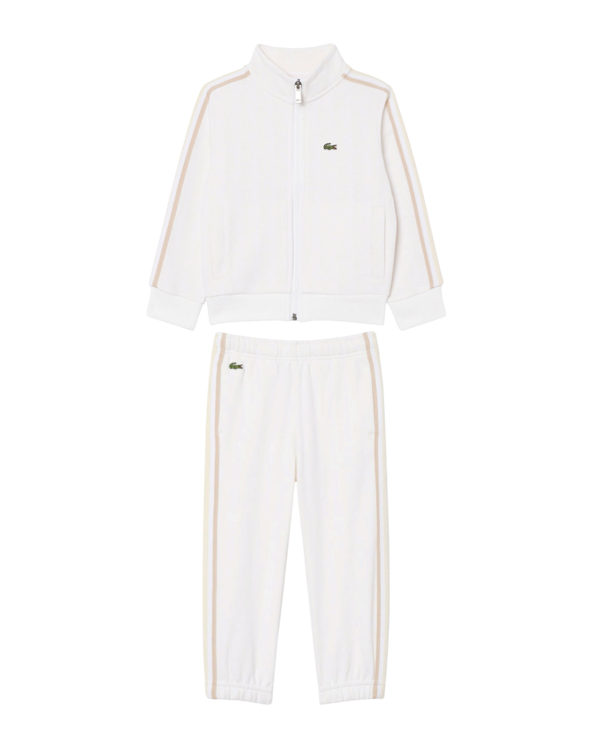 Lacoste LACOSTE Tuta MONOGRAM Bambino/Bambina Bianca/Beige - Tuta completa - Tommaseo Clothing