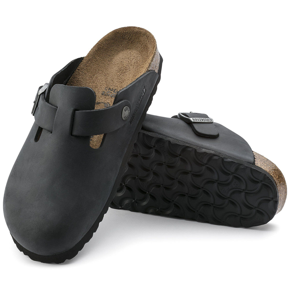 BIRKENSTOCK Boston Bs In Pelle Nabuk Nera