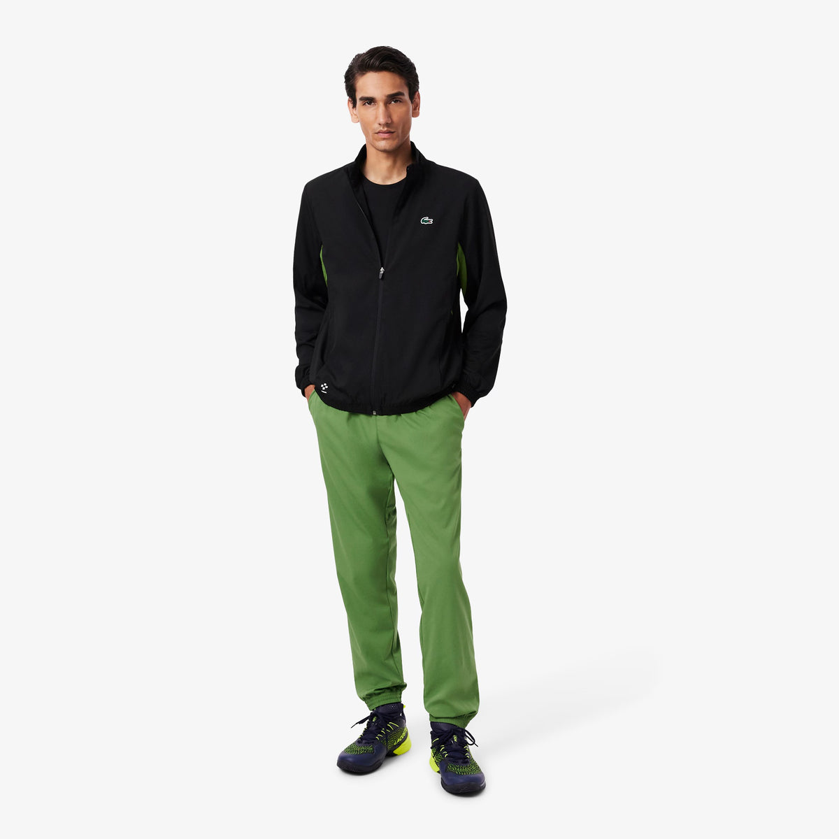Lacoste LACOSTE Tuta Con Logo Retro In Microfibra Nera/Verde - Tuta completa - Tommaseo Clothing