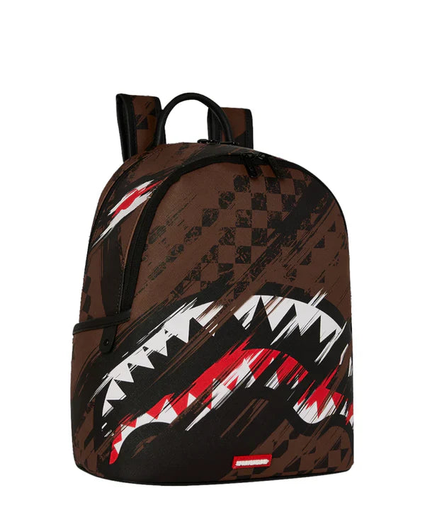 SPRAYGROUND Zainetto In Pelle Smeared Grunge Marrone