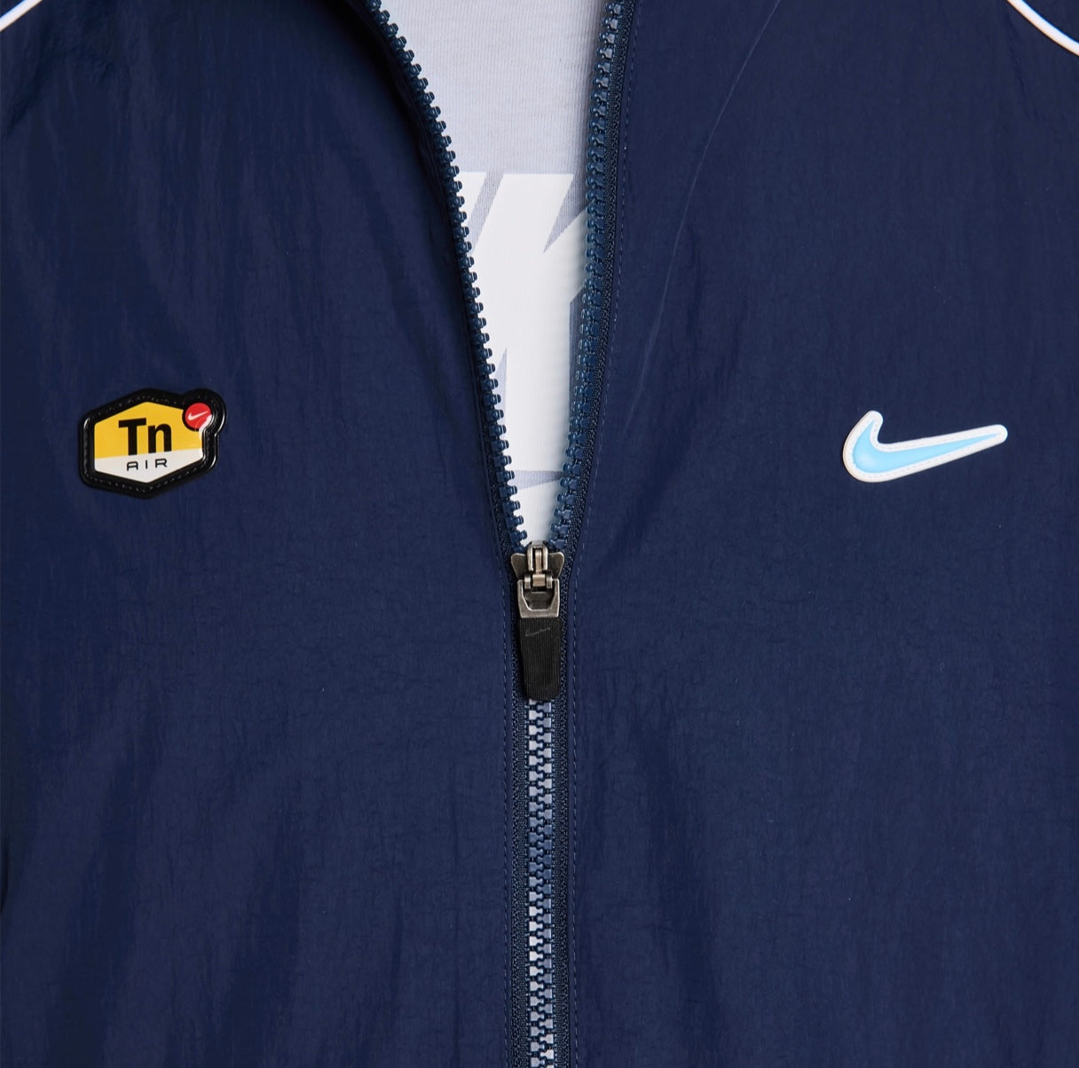 NIKE Tuta TN Leggera In Microfibra Con Zip Blu/Azzurra