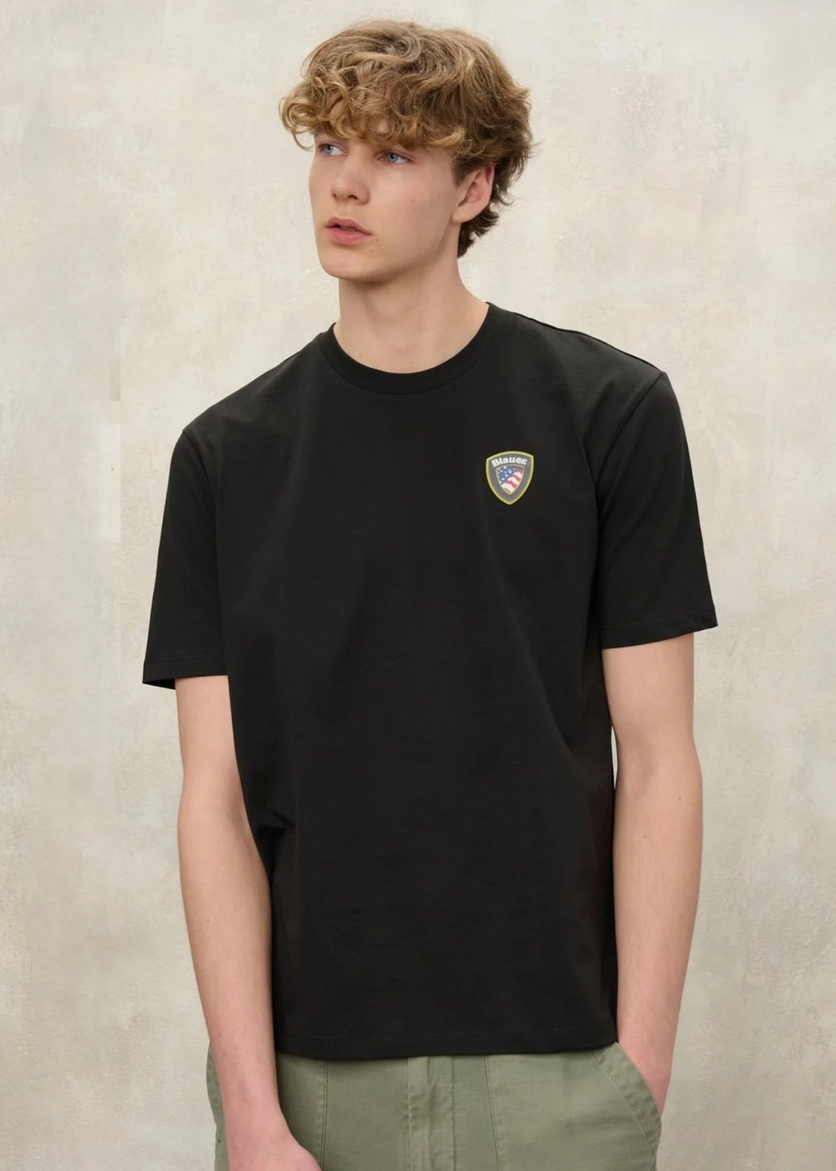 Blauer BLAUER Faxon T-Shirt Uomo Con Logo Nera - T-SHIRT - Tommaseo Clothing