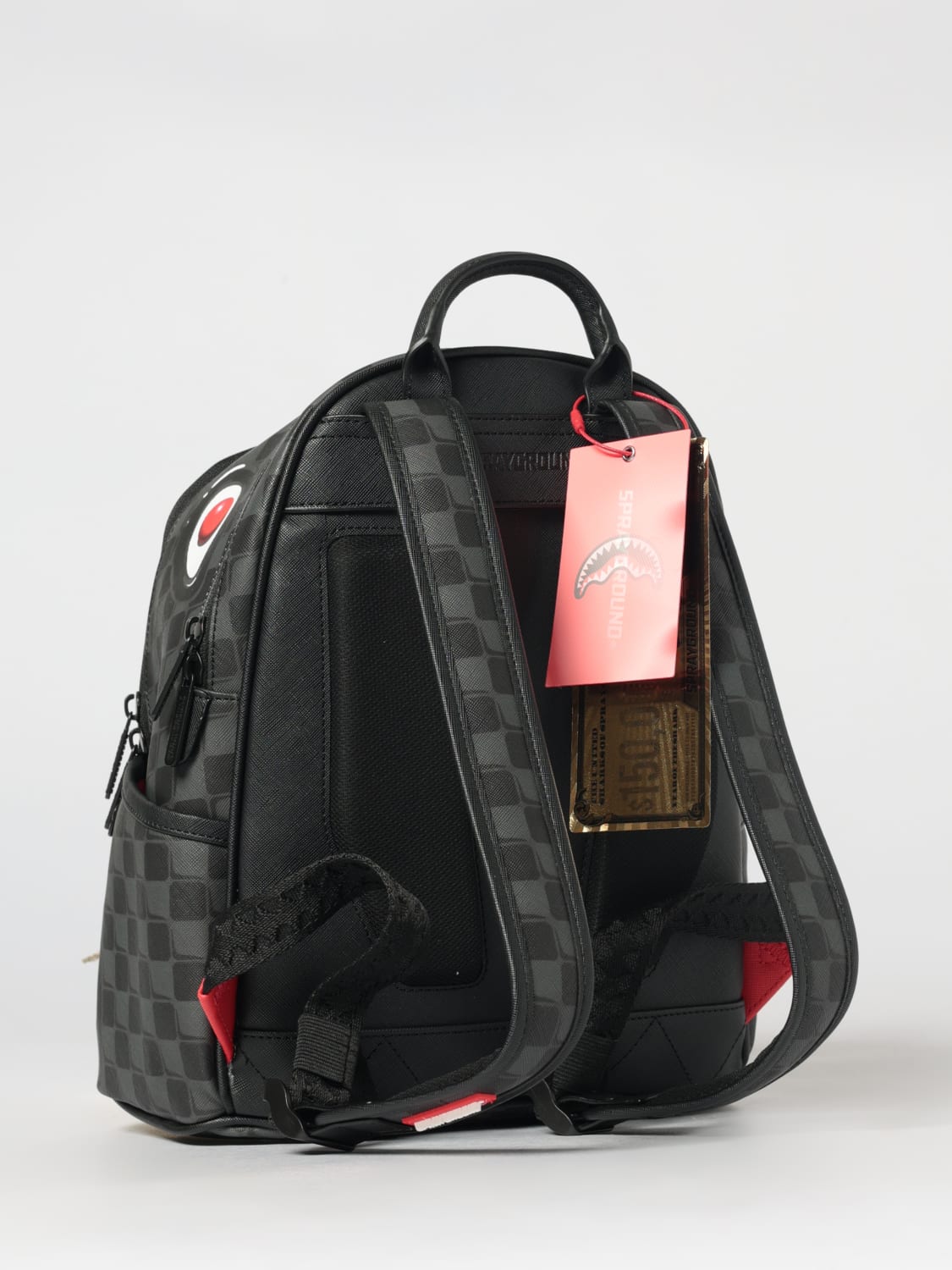 Sprayground SPRAYGROUND Zaienetto In Pelle a Scacchi Nero - foto 2 - Tommaseo Clothing
