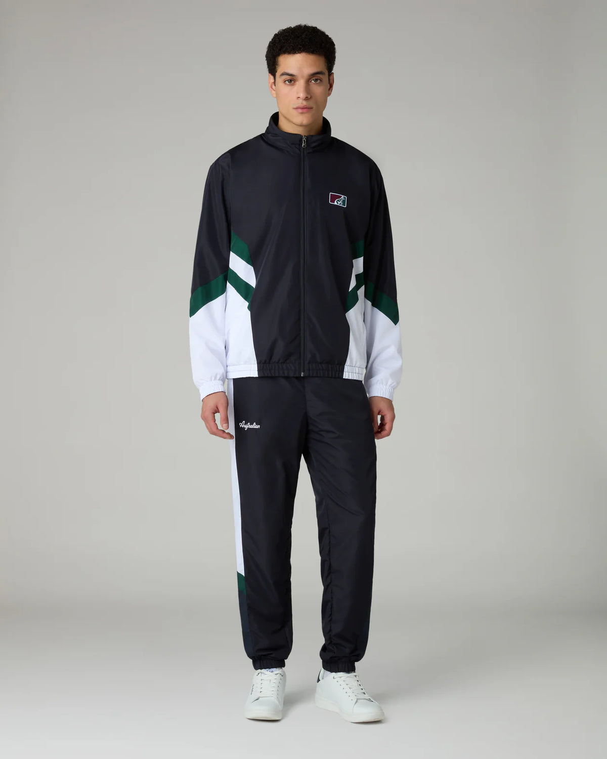 AUSTRALIAN Tuta Classic Tracksuit Leggera In Microfibra Blu/Verde/Bianca 25/26