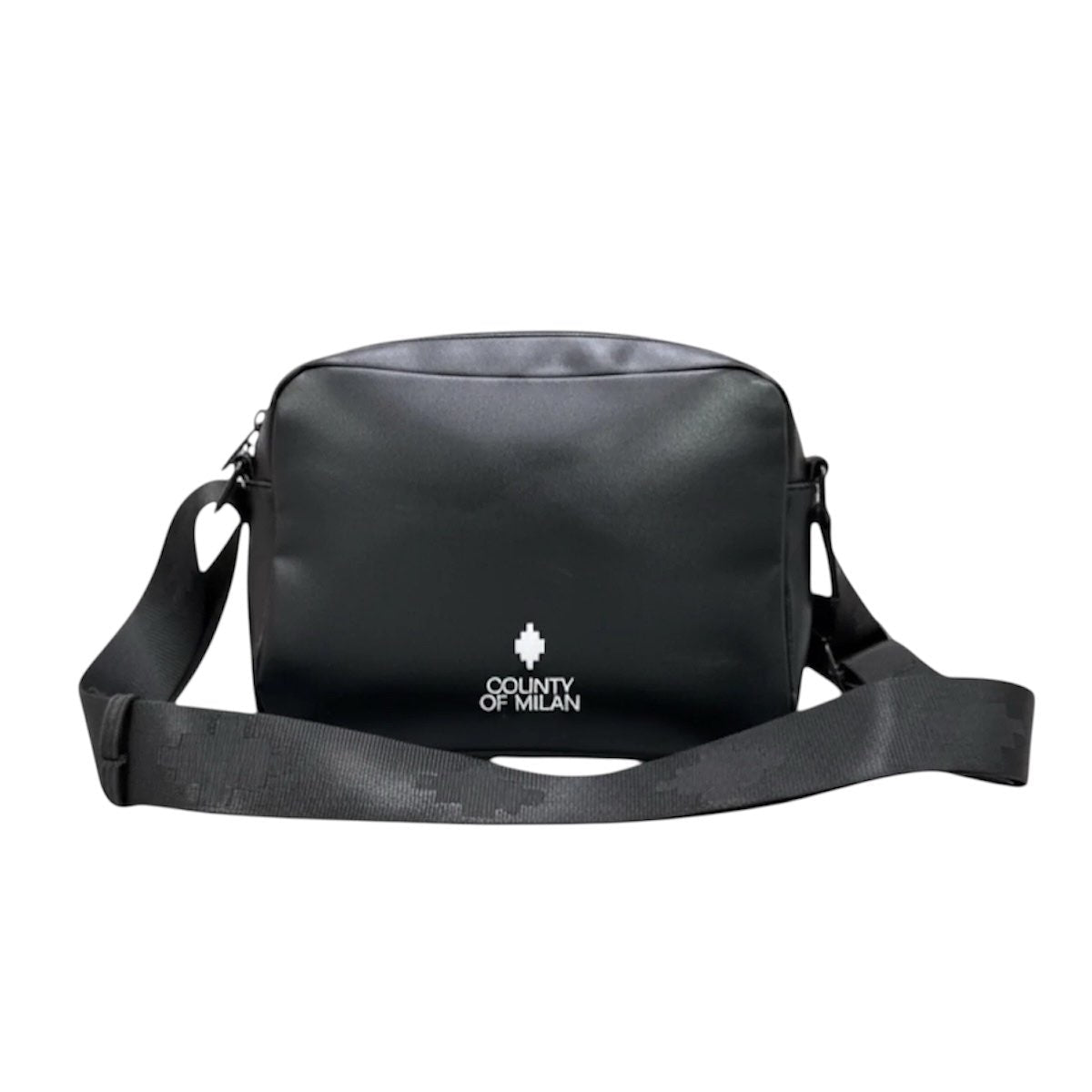 County of milan COUNTY OF MILAN MARCELO BURLON Tracolla in Ecopelle Basic Nero - foto 2 - Tommaseo Clothing