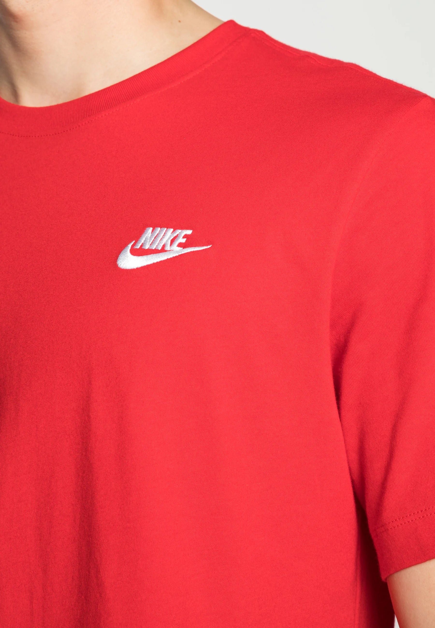 NIKE T-shirt Basic Mini Logo In Cotone Rossa