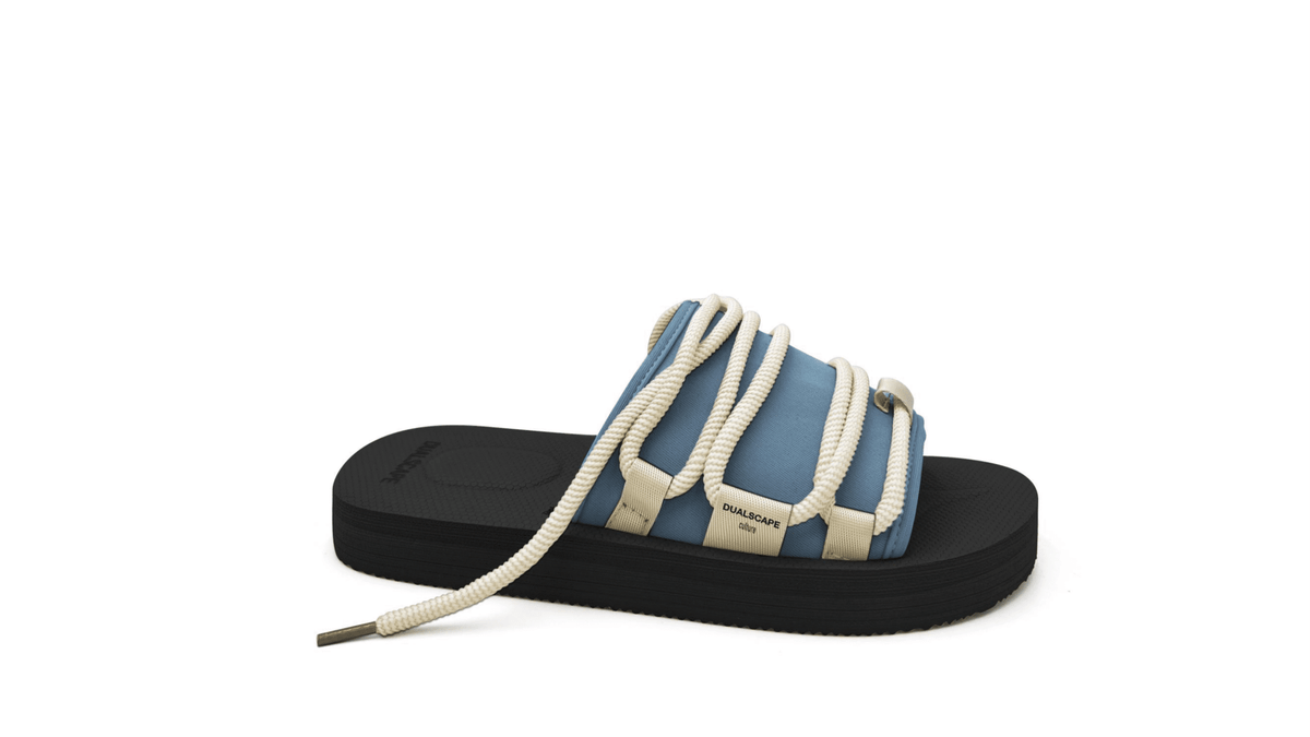 Dualscape DUALSCAPE Ciabatta Con Fascia e Laccio Nero/Avion - ciabatte - Tommaseo Clothing