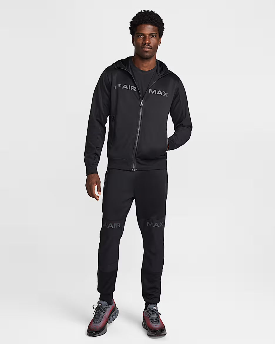NIKE Tuta TN Leggera Acetata Con Zip Tutta Nera