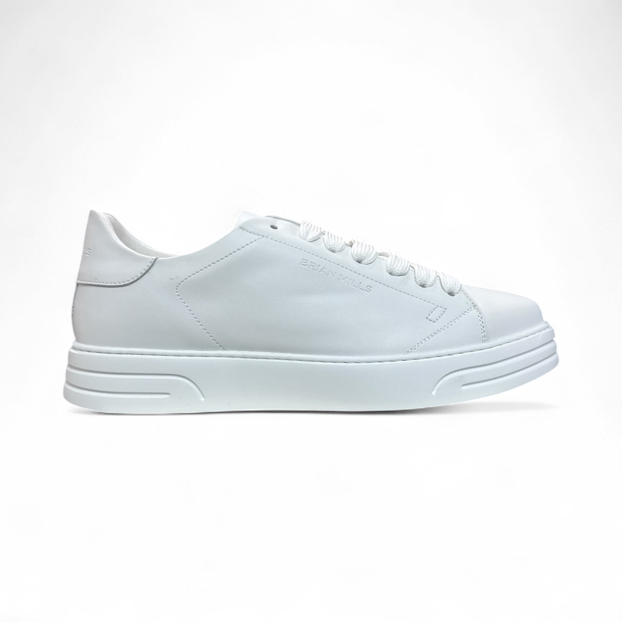 BRIAN MILLS Sneakers in Pelle Made in Italy Bianca