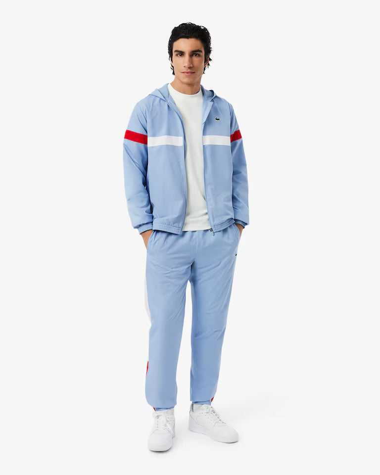 Lacoste LACOSTE Tuta Con Banda Colorata In Microfibra Azzurra - Tuta completa - Tommaseo Clothing