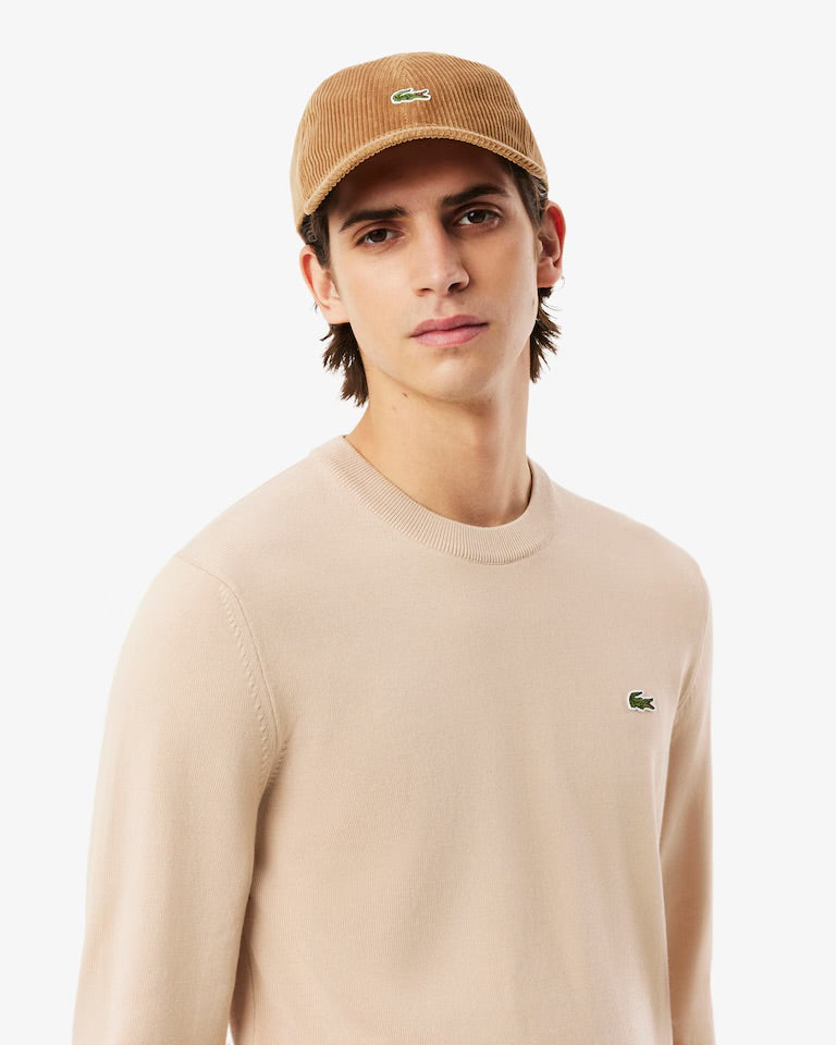 LACOSTE Maglioncino Basic In Cotone Beige