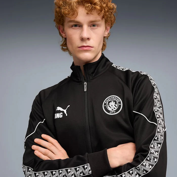 Puma PUMA Tuta Manchester City Acetata Con Zip nera/bianca - foto 2 - Tommaseo Clothing
