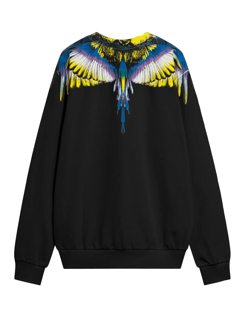 County of milan COUNTY OF MILAN Felpa Con Stampa Con Ali Giallo/Blu Girocollo Nera - Abbigliamento - Tommaseo Clothing