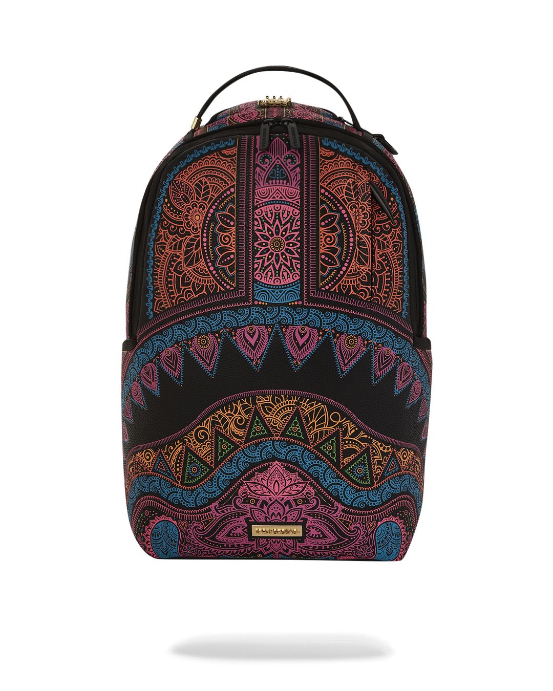 SPRAYGROUND Zaino In Pelle con Disegni Etnici Multicolor