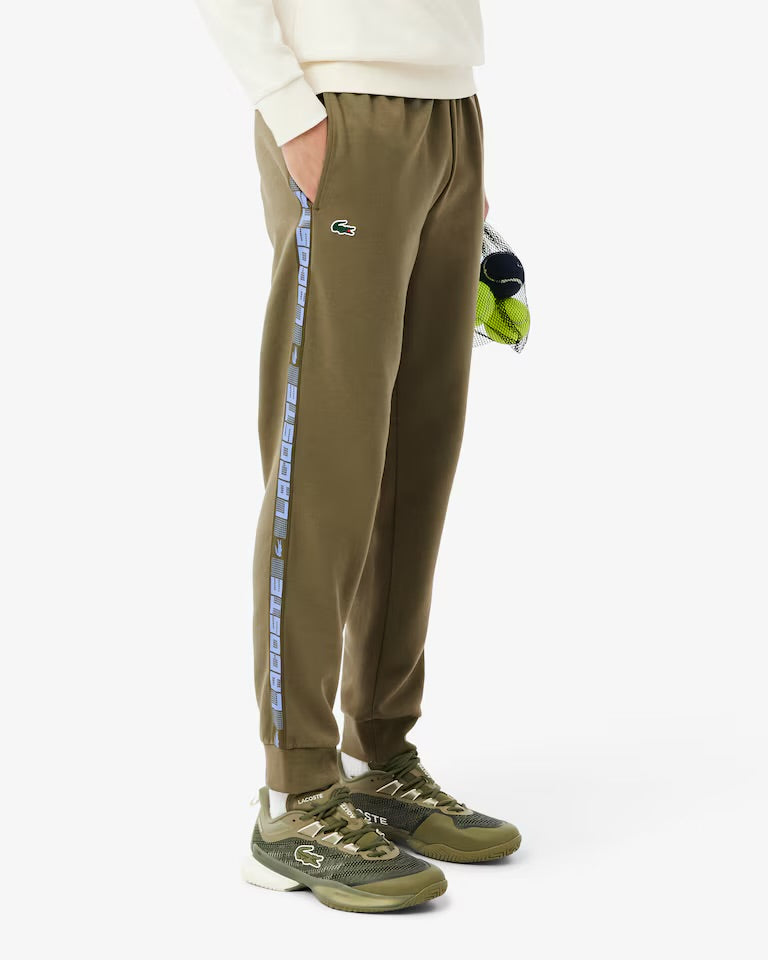 LACOSTE Tuta In cotone con banda laterale verde e beige