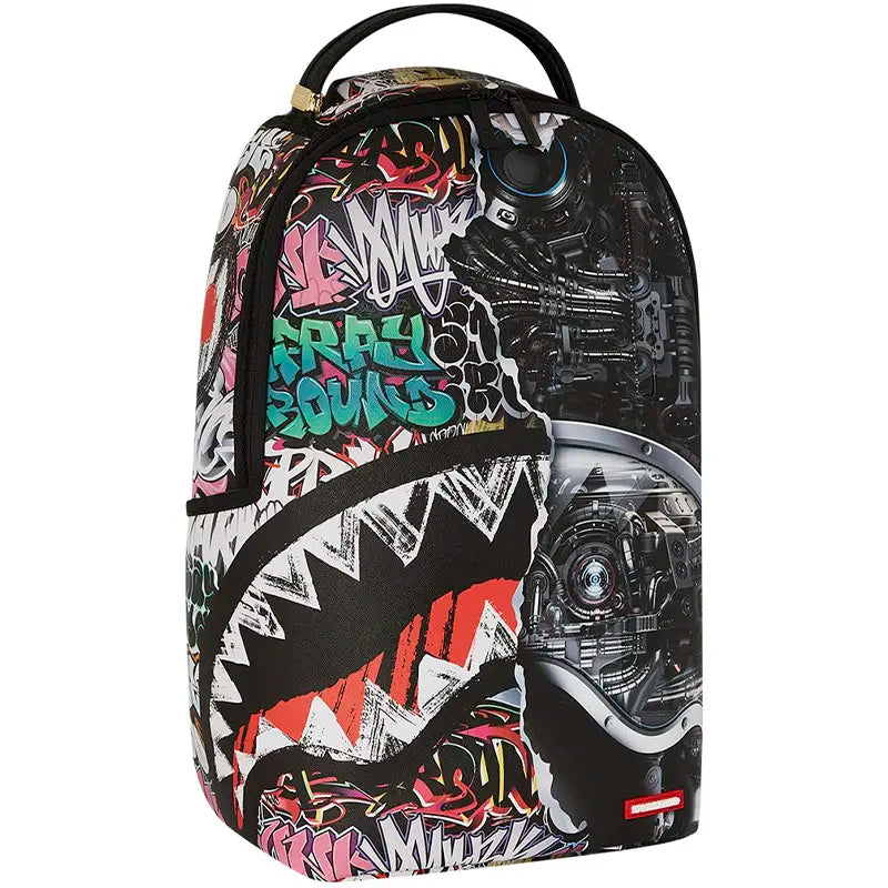 SPRAYGROUND Zaino In Pelle Split Cybershark DLXSV Backpack