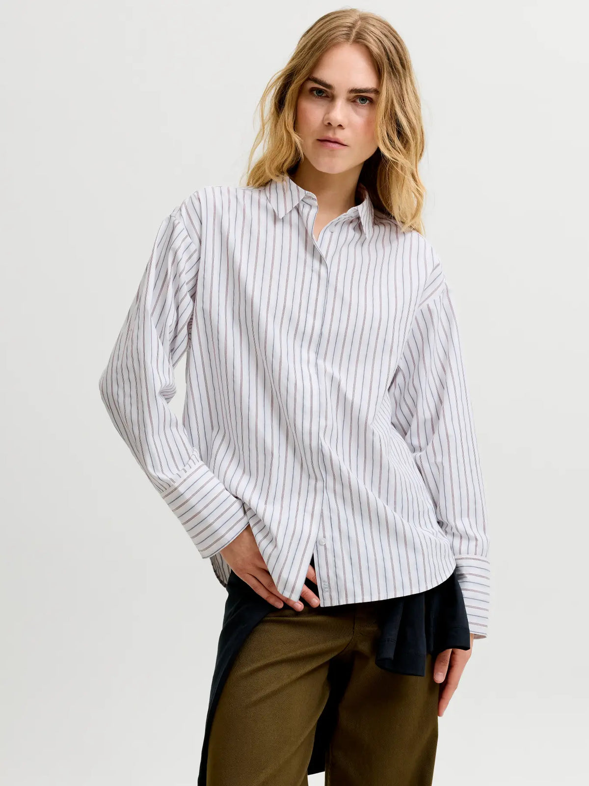 JJXX JJXX Donna Jxcaro Camicia A Righe Bianca AW26 - CAMICIA - Tommaseo Clothing