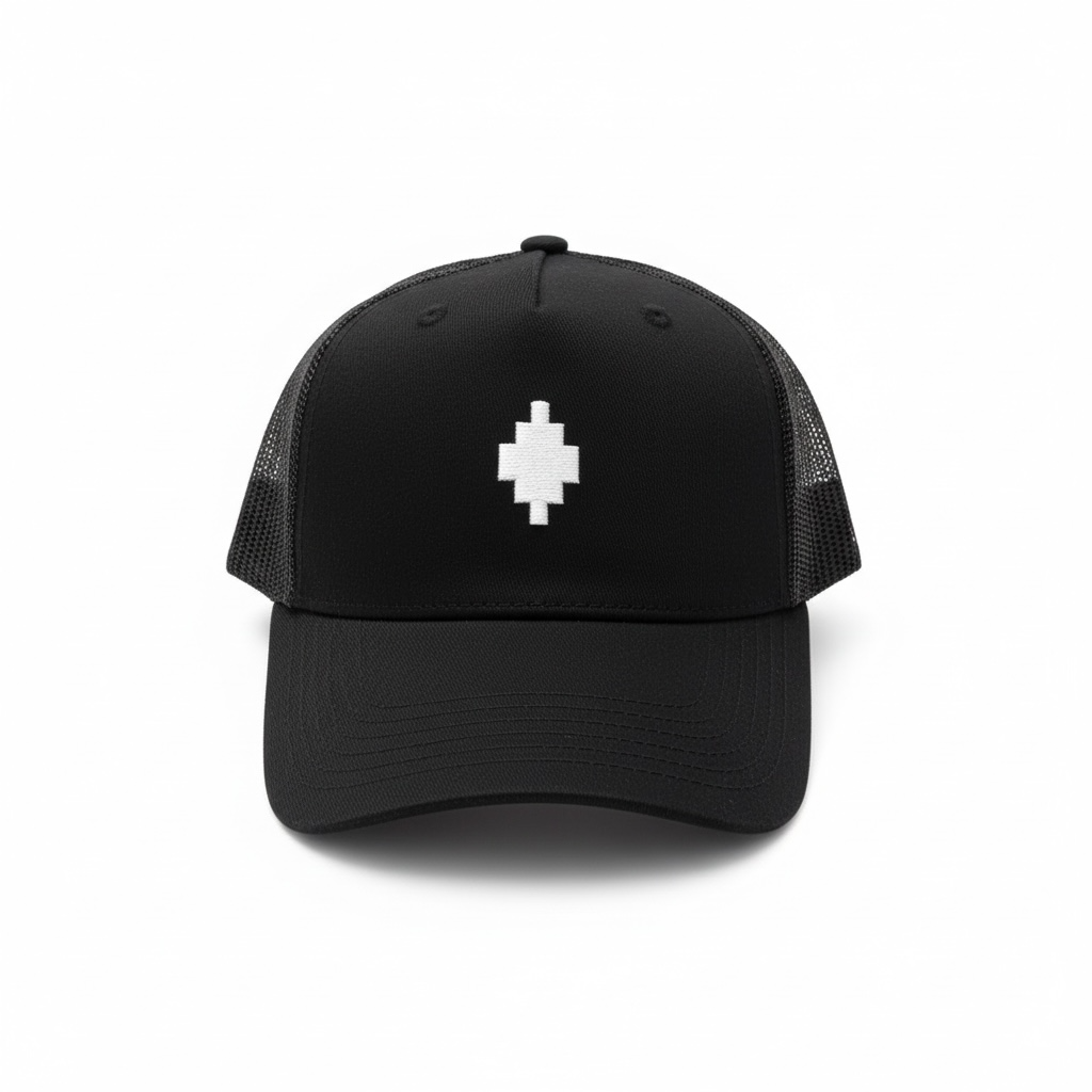 County of milan MARCELO BURLON COUNTY OF MILAN Cappello Con Visiera E Rete Retro Con Logo Ricamato Nero - Cappello - Tom