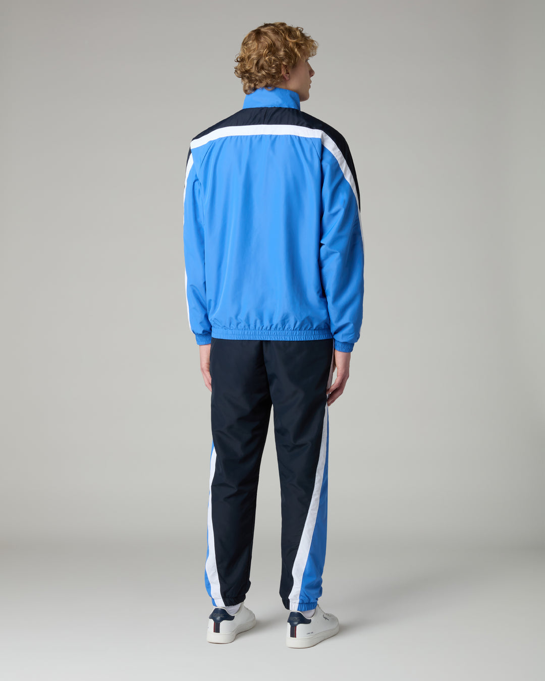 AUSTRALIAN Tuta Leggera In Microfibra Con Zip Azzurro/Bianco