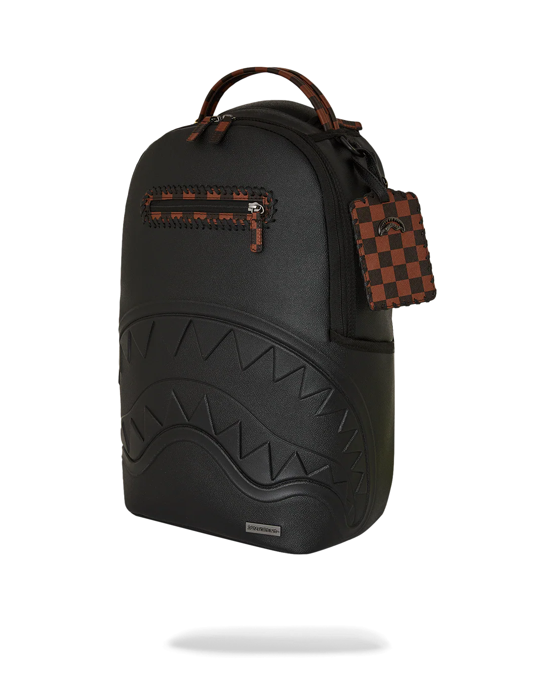 SPRAYGROUND Zaino In Pelle Checkpoint Royale Nero/Marrone