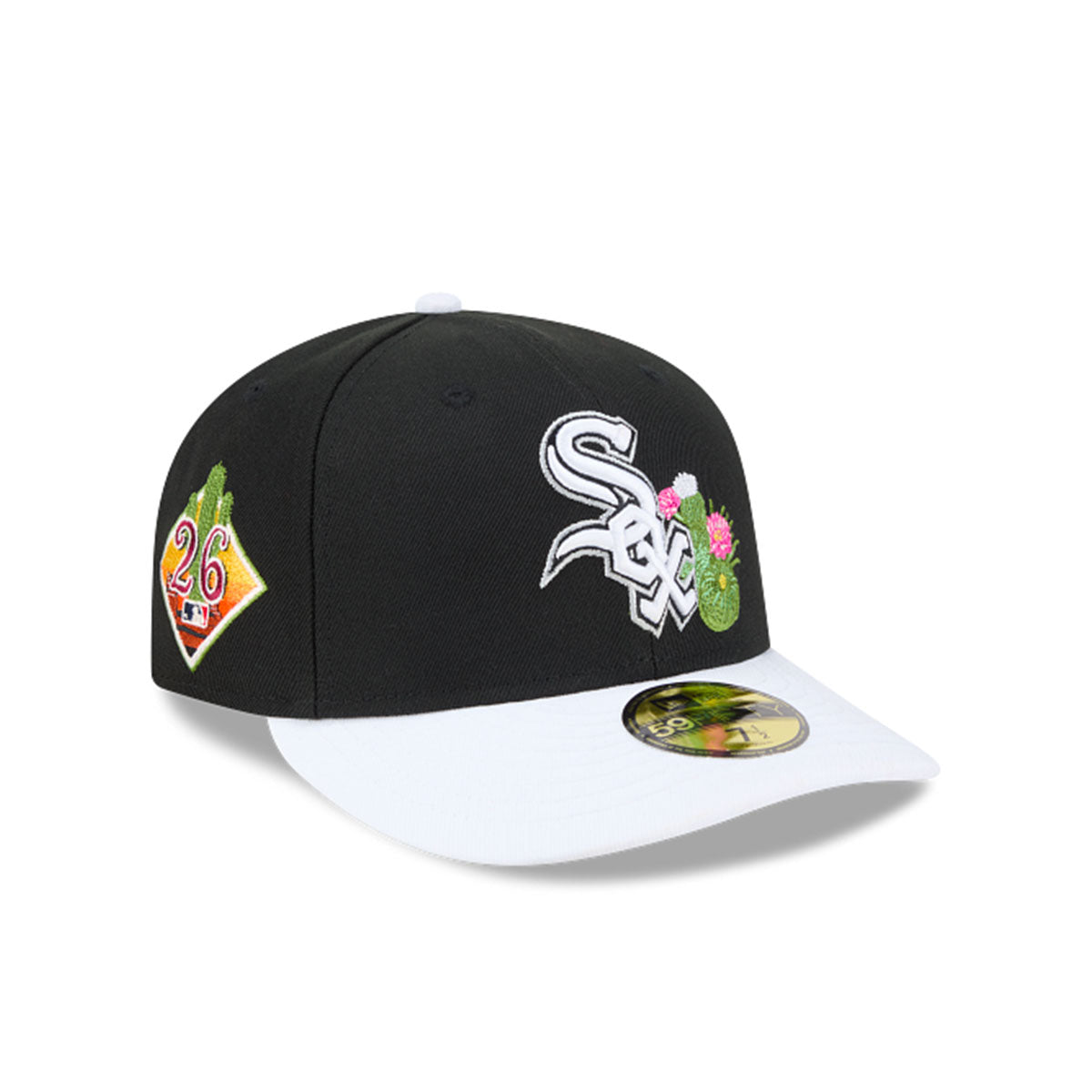 New Era NEW ERA Cappello Con Visiera Pre-Curved 59Fifty Fitted Chicago White Sox Nero Con Dettagli Ricamati - foto 2 - Tommas