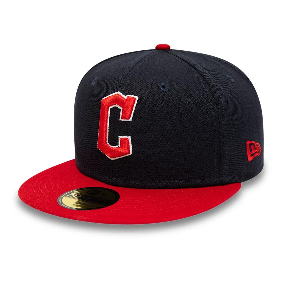 New Era NEW ERA Cappello con visiera 59 FIFTY Fitted Cleveland Guardians Blu/Rosso Con dettagli Ricamati - Cappello - Tomma