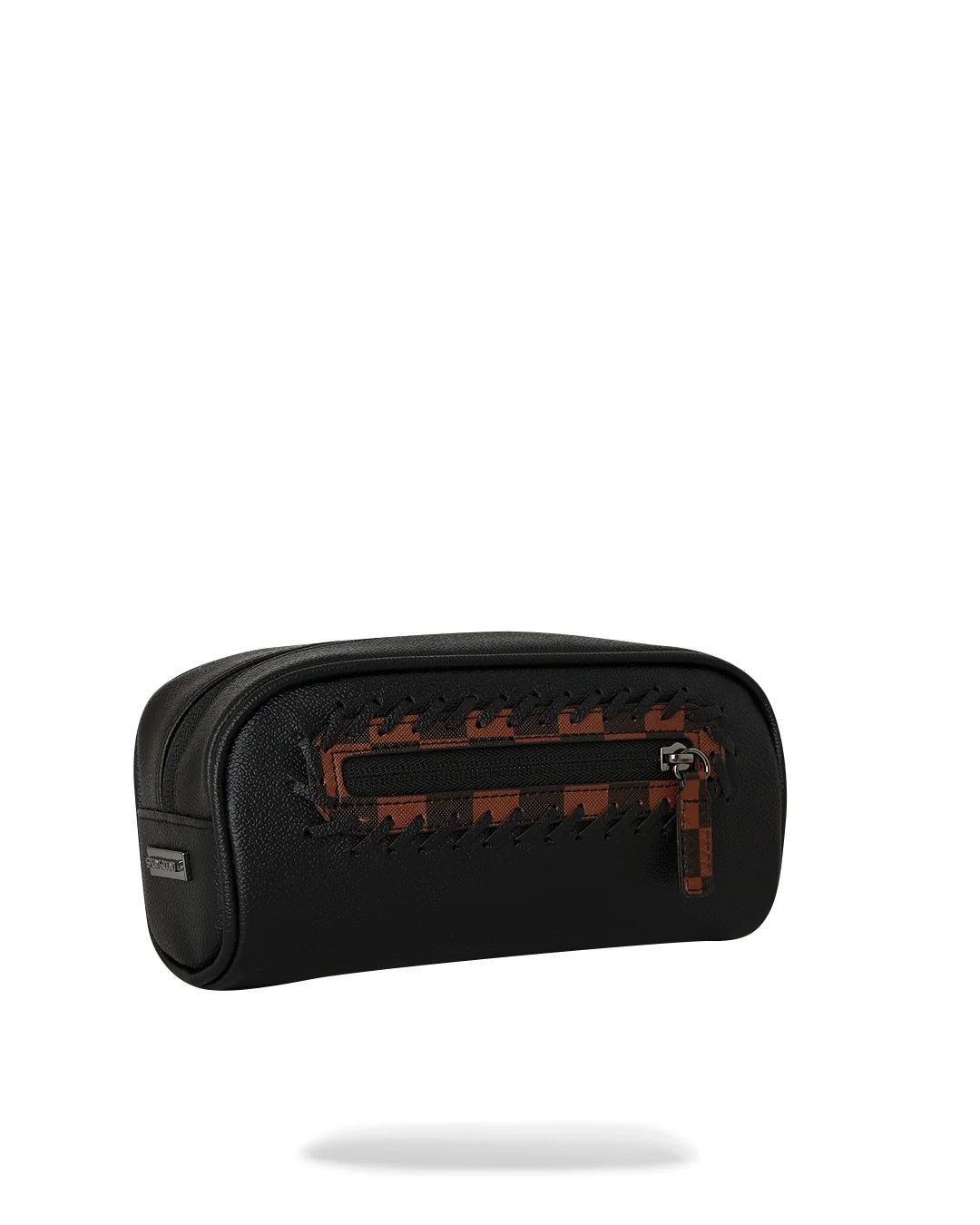 SPRAYGROUND Astuccio In Pelle Dose Of Check Deux Pouch Nero