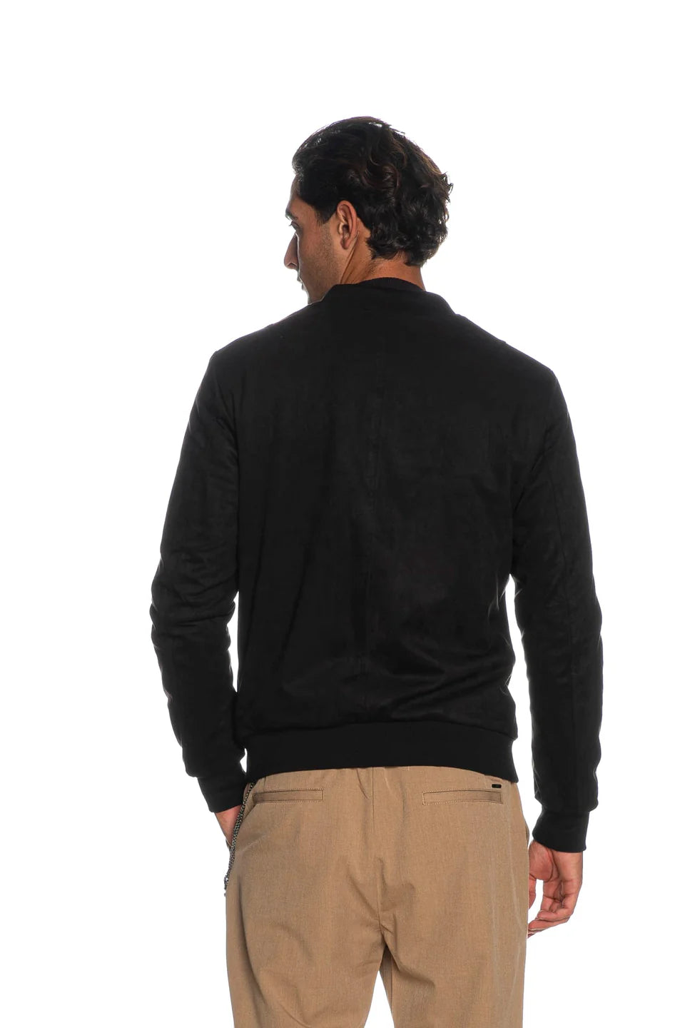 GIANNI LUPO Bomber in eco-suede (renna) Nero