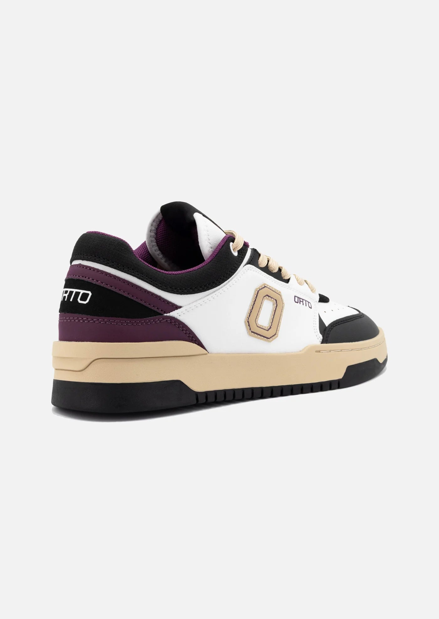 ORTO Sneakers In Pelle Bianca/Nera/Prugna