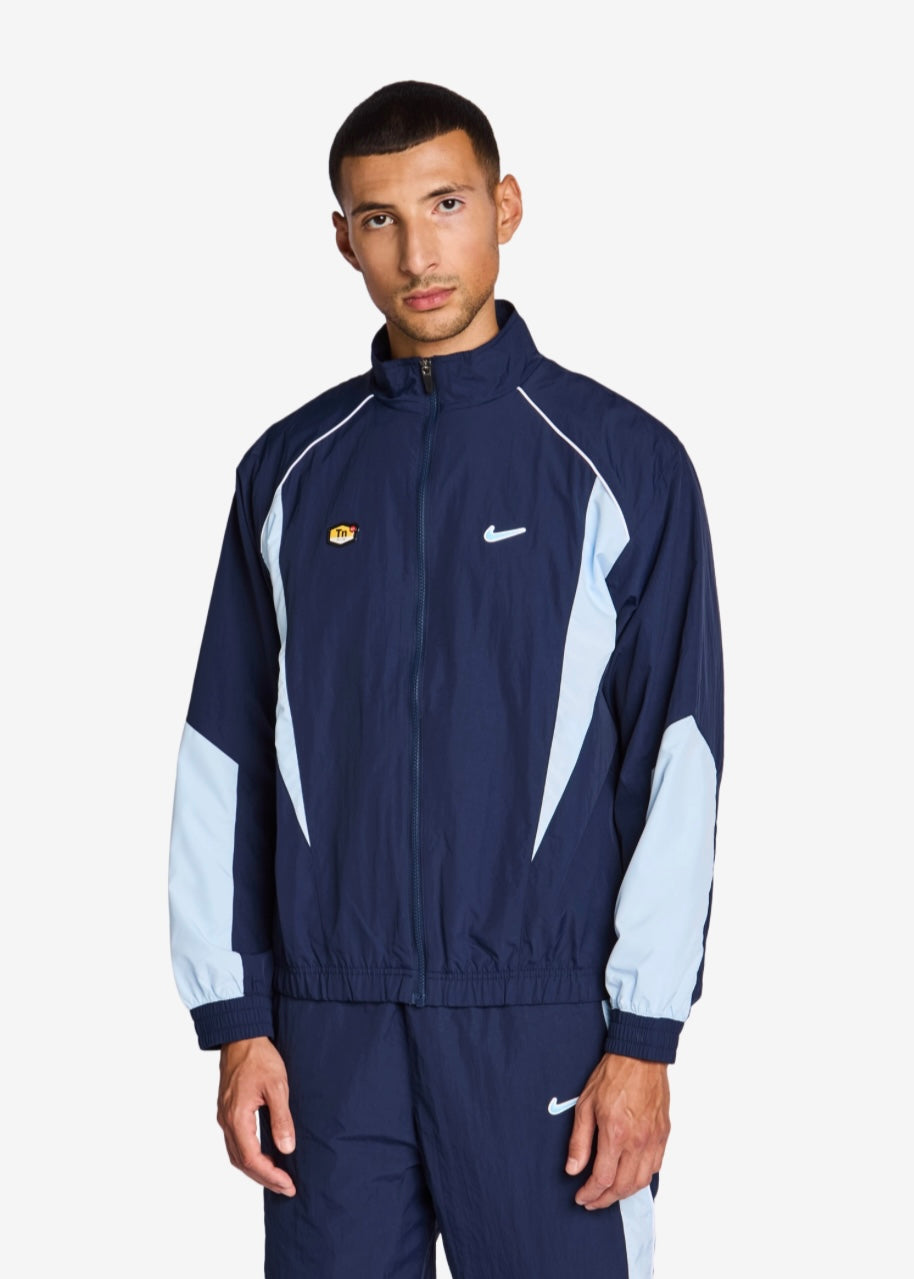 NIKE Tuta TN Leggera In Microfibra Con Zip Blu/Azzurra