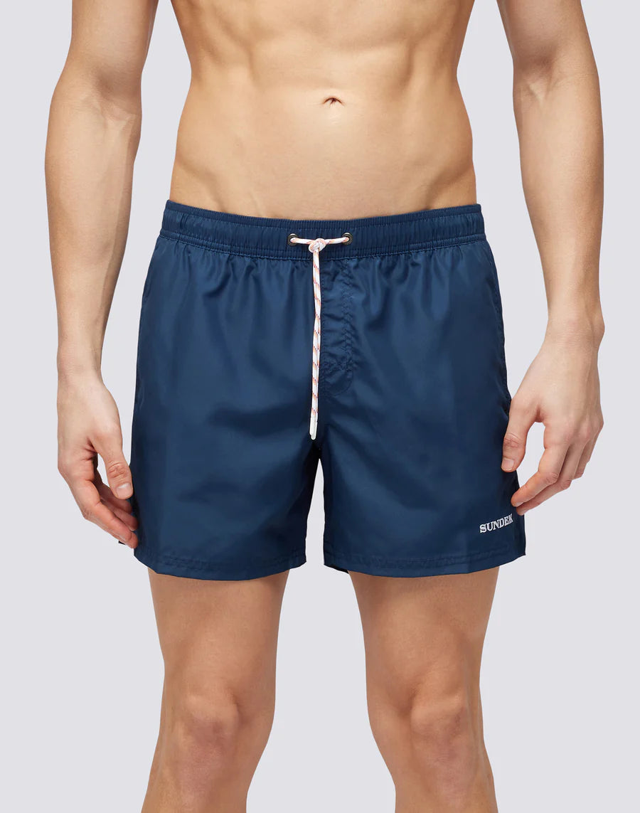 Sundek SUNDEK Costume Da Bagno Blu Con Logo Basic - Costume - Tommaseo Clothing