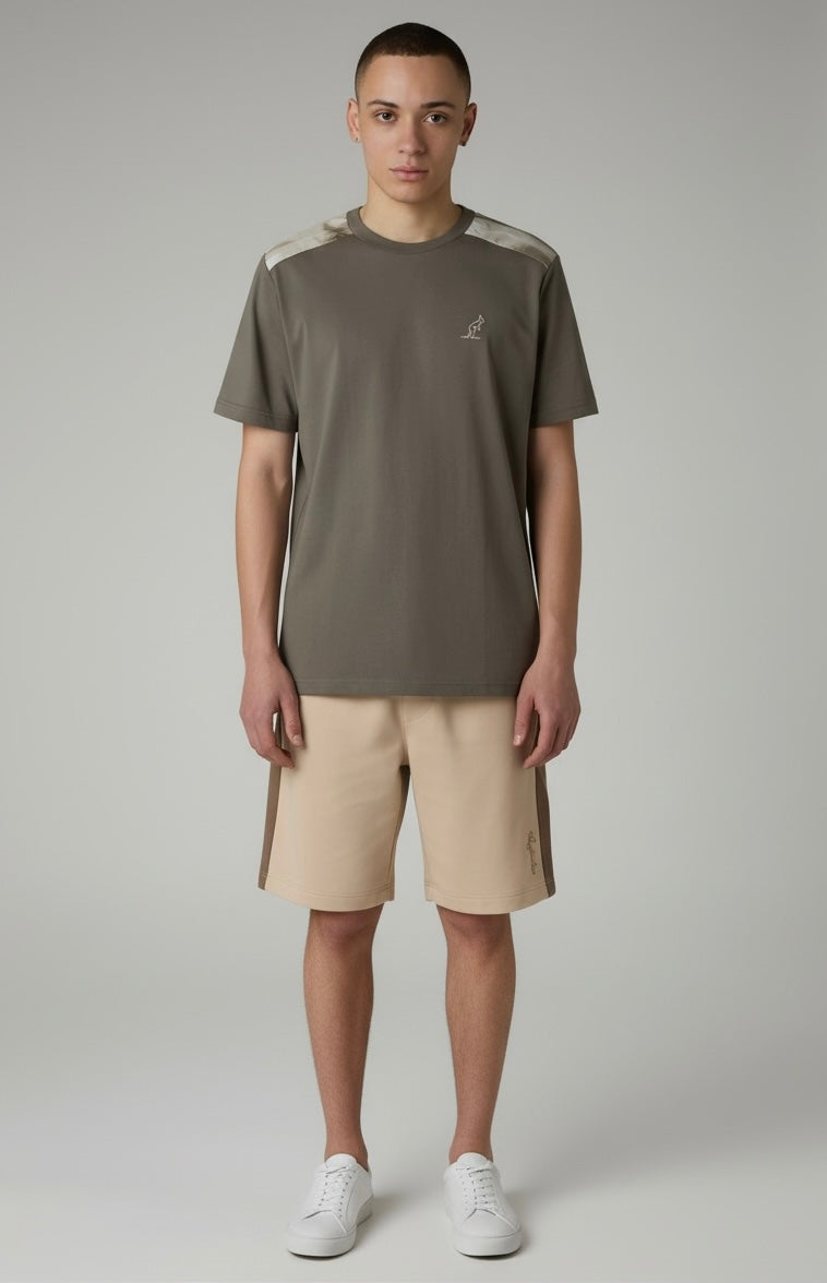 AUSTRALIAN Completino T-Shirt e Pantaloncino Marrone/Beige SS26