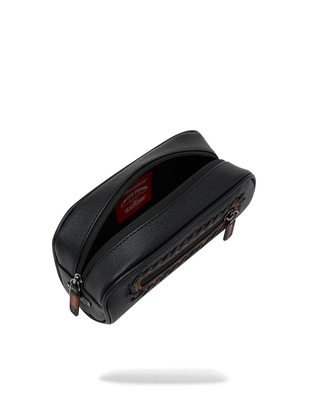 SPRAYGROUND Astuccio In Pelle Dose Of Check Deux Pouch Nero