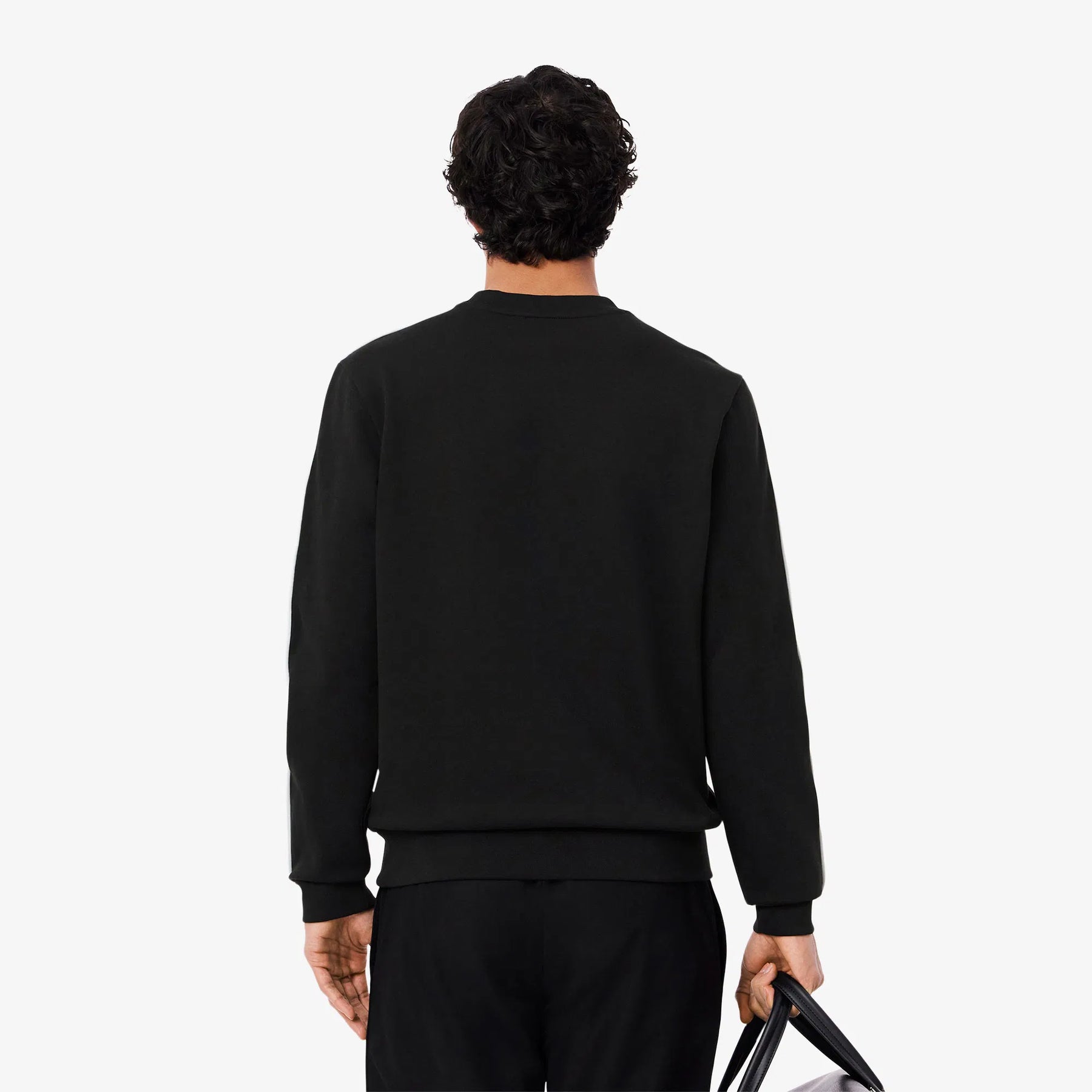 LACOSTE Felpa Girocollo a Righe Nera