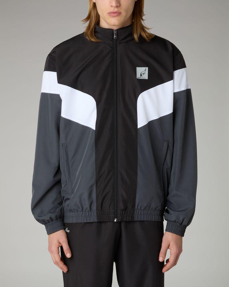 AUSTRALIAN Tuta Smash Nocturna Leggera In Microfibra Con Zip Nero/Bianco
