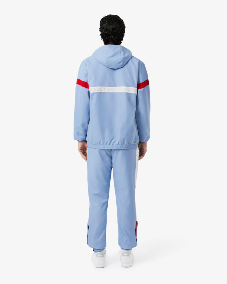 Lacoste LACOSTE Tuta Con Banda Colorata In Microfibra Azzurra - foto 2 - Tommaseo Clothing