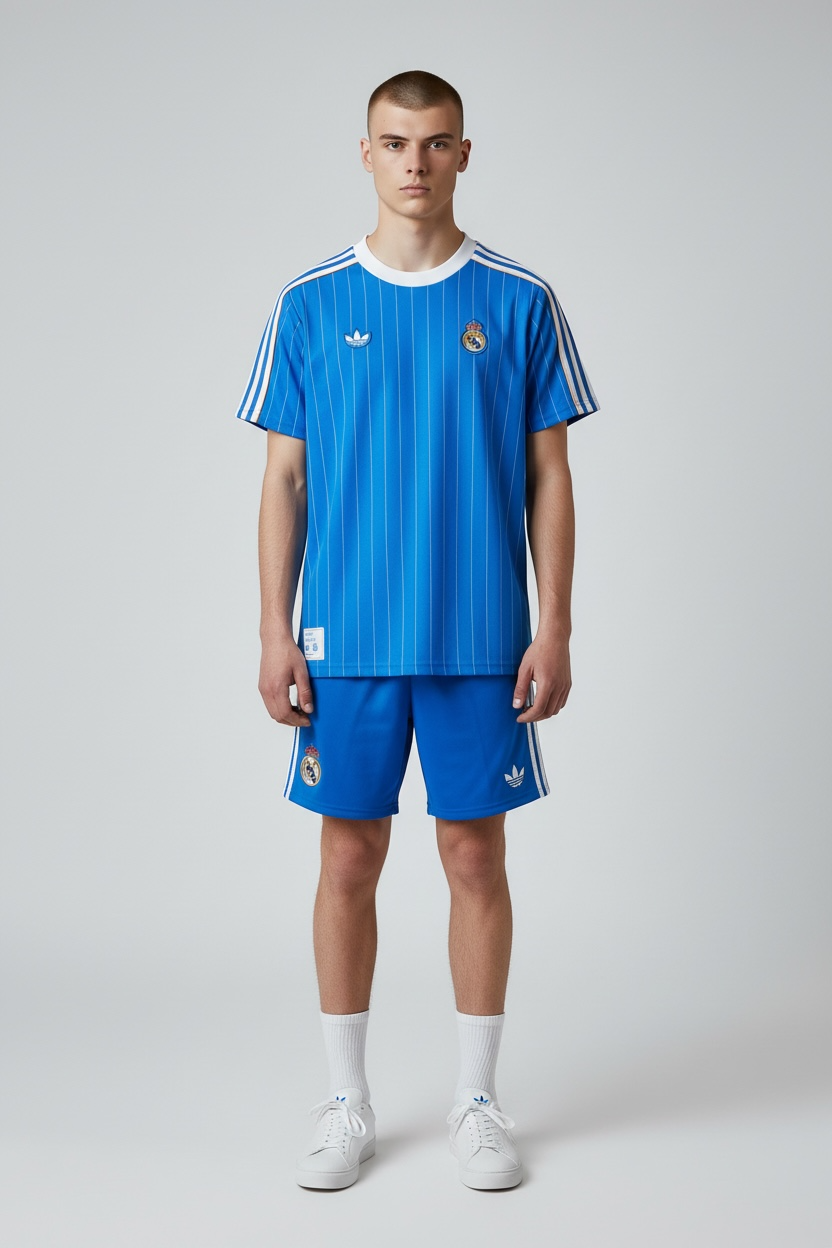ADIDAS ORIGINALS Completino Real Madrid Blu Con Bande Bianche