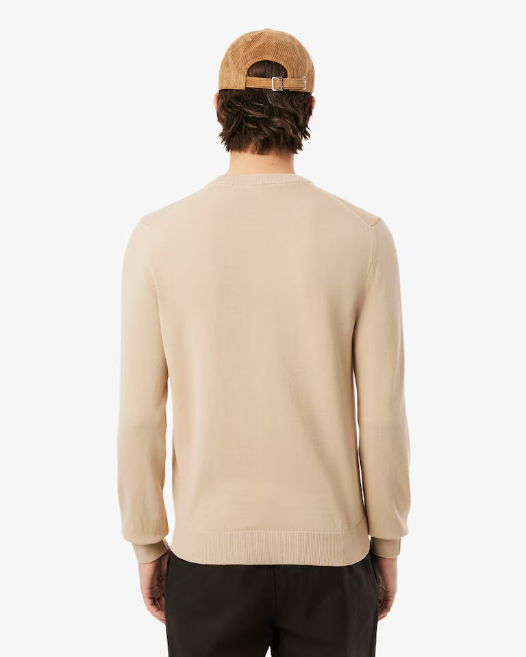 LACOSTE Maglioncino Basic In Cotone Beige