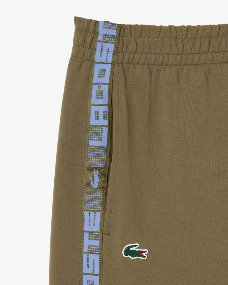 LACOSTE Tuta In cotone con banda laterale verde e beige