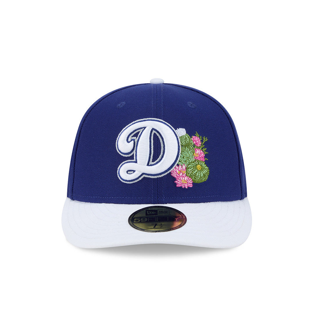 New Era NEW ERA Cappello Con Visiera Pre-Curved 59Fifty Fitted Los Angeles Dodgers Blu Elettrico/Bianco Con Dettagli Ricamati