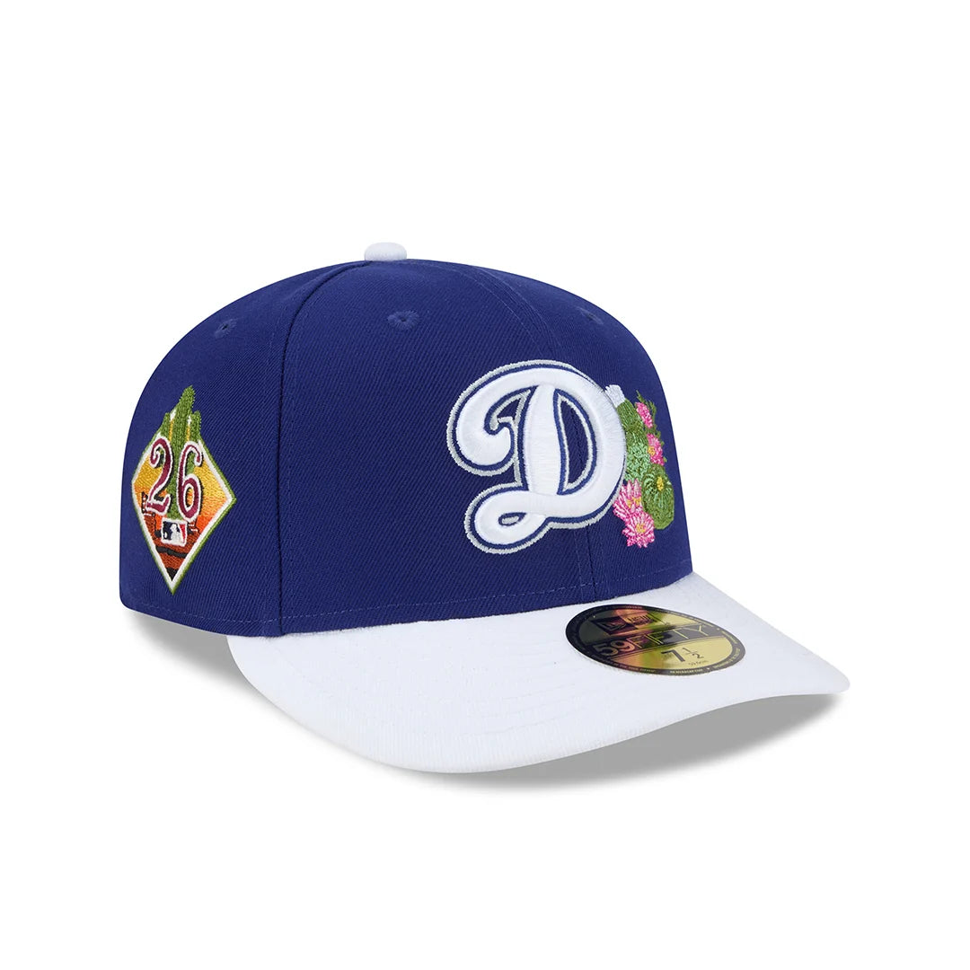 New Era NEW ERA Cappello Con Visiera Pre-Curved 59Fifty Fitted Los Angeles Dodgers Blu Elettrico/Bianco Con Dettagli Ricamati