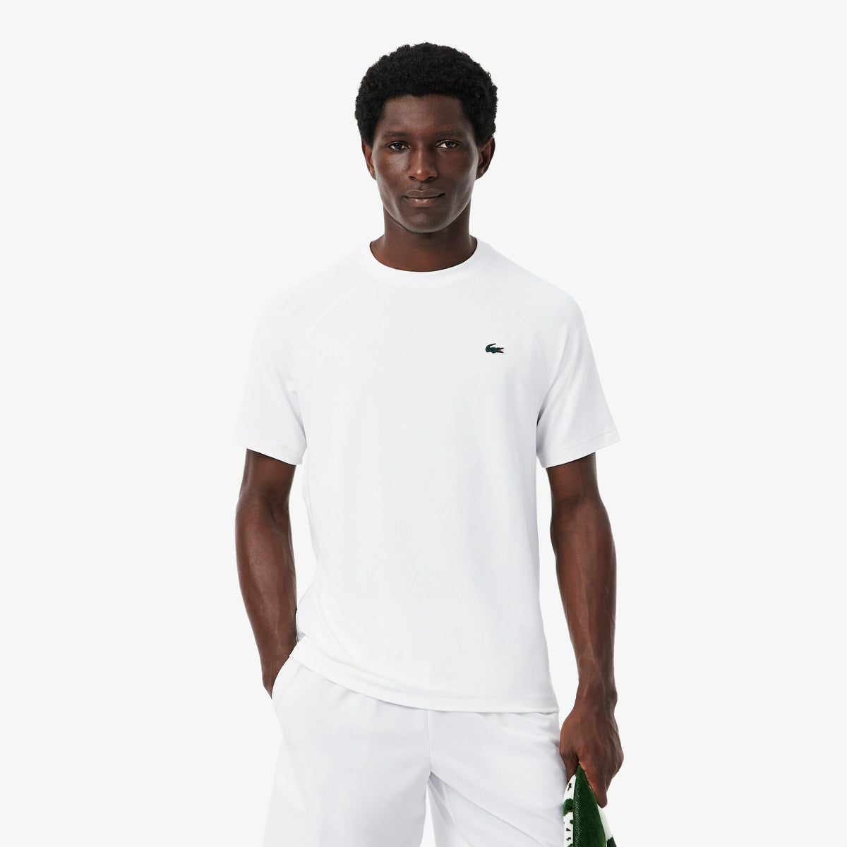 Lacoste LACOSTE Completino Ultra Dry Maglietta e Pantaloncino Bianco/Nero - foto 2 - Tommaseo Clothing